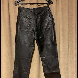 Polo Jean Company 100 % leather pants black